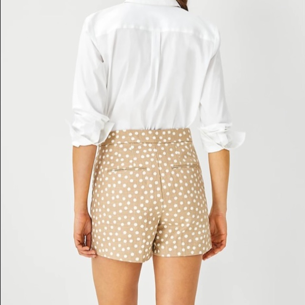 Ann Taylor Dot Print Side Zip Shorts